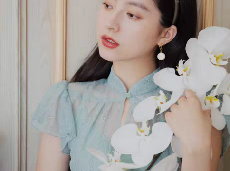 转卖原创《松石玉》轻国风改良版少女旗袍蕾丝...