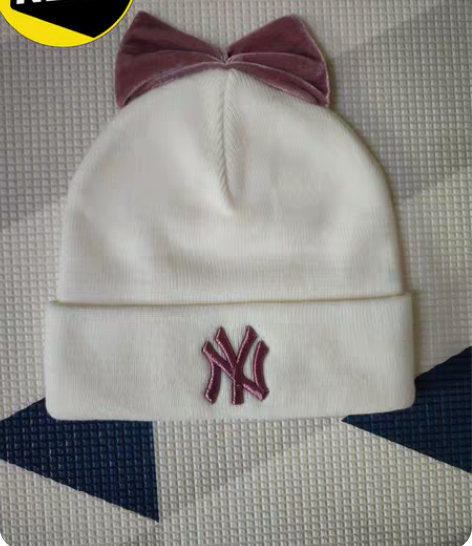 包邮mlb最新款针织帽毛线帽 颜色：黑色黑...