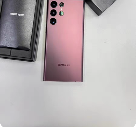 三星机皇S22U,12+512G绯影红 极...