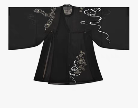 转卖观山渡凤求凰正品原创明制cp绣花广袖圆...