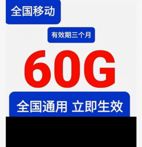 包邮全国移动流量， 每月20g ，一年中至...