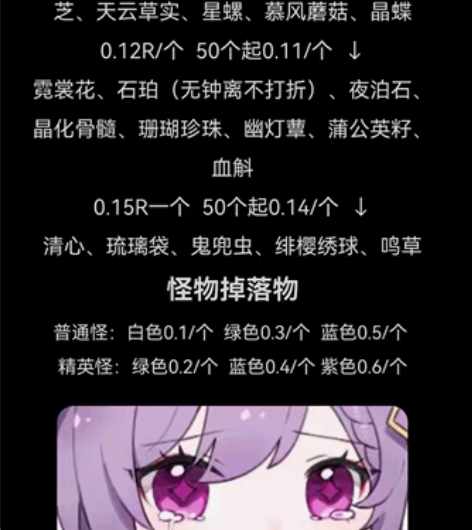 包邮原神代肝 纯手工 代肝提瓦特全材料 原...