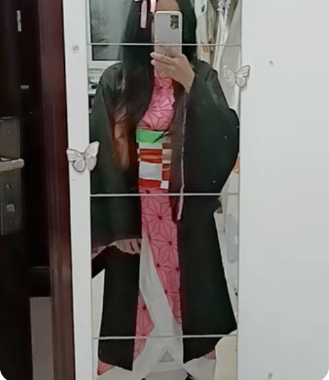 包邮鬼灭之刃弥豆子cos服 全套包括竹子，...