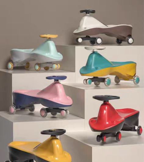 包邮好娃娃扭扭车马卡龙系列静音闪光轮 人体...