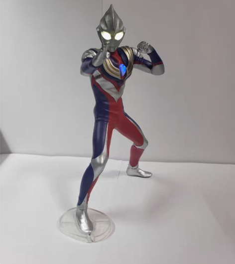 包邮眼镜厂景品手办加灯成品万代英雄勇像迪迦...