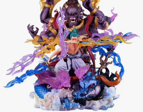 海贼王罗罗诺亚索隆手办阿修罗鬼气九道流模型...