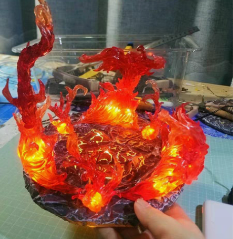 包邮特价 艾斯手办 火焰地台 海贼王艾斯手...