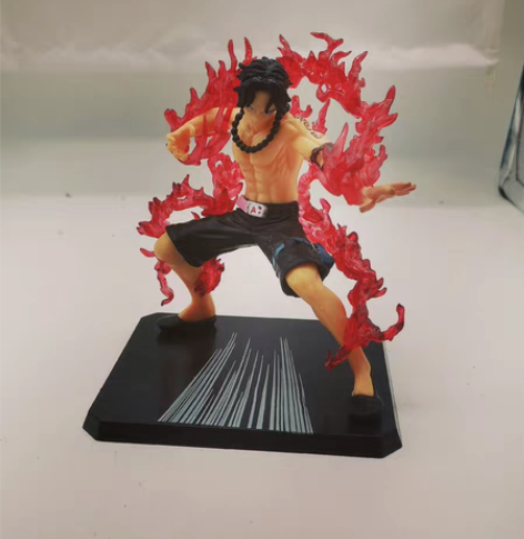 祖国海贼王手办火拳路飞艾斯周边机箱车载摆件...