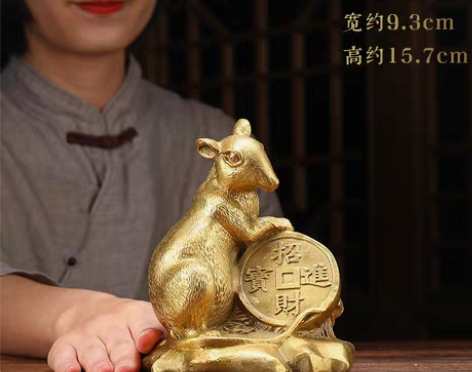 转卖精品纯铜12十二生肖摆件全套鼠牛虎兔龙...