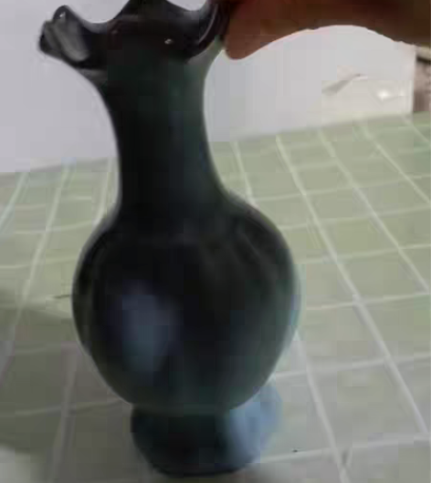 包邮元代钧瓷 ，开片玉壶春瓶 古董瓷器 古...