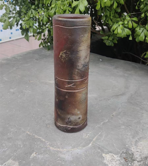 包邮日本回流，备前烧，森宝山，本手造，挂花...