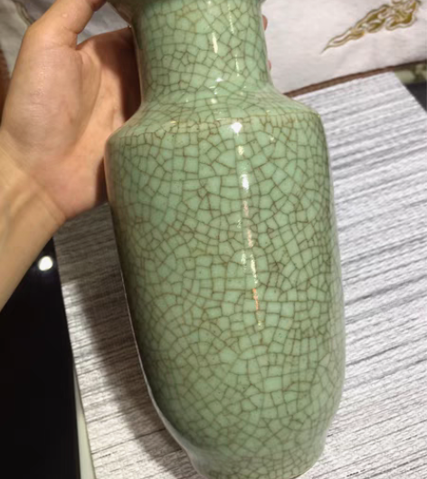 宋花瓶观赏摆件,大小参考手部对比 私人珍藏...