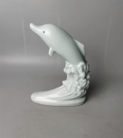 #粉丝福利# 龙泉青瓷90年代产品（海豚摆...