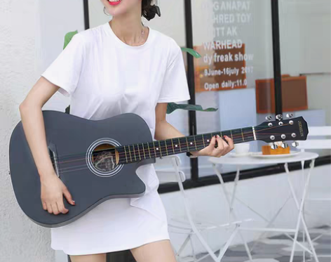 转卖正品38寸41寸民谣木吉他初学者男女学...