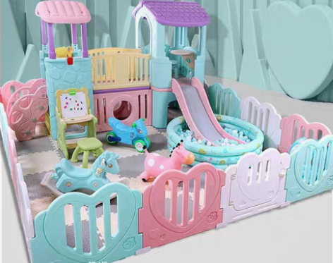 转卖方熊滑滑梯室内家用儿童小型家庭游乐场宝...