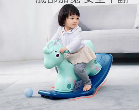 转卖澳乐摇摇马儿童婴幼儿小木马滑行两用1-...