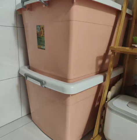 加厚大号收纳整理箱，带四个滑轮，120L两...