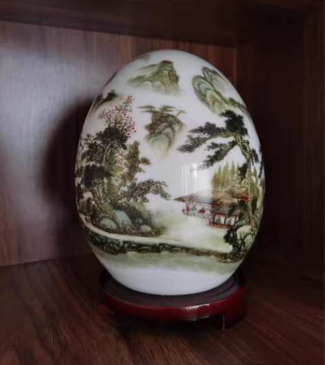 景德镇陶瓷器吉祥福蛋工艺品电视柜摆件玄关酒...