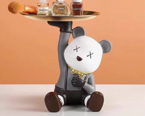 包邮创意轻奢暴力熊家居装饰品摆件进门玄关钥...