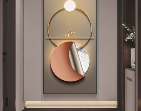 转卖【年货价】现代简约玄关装饰画竖版大气轻...