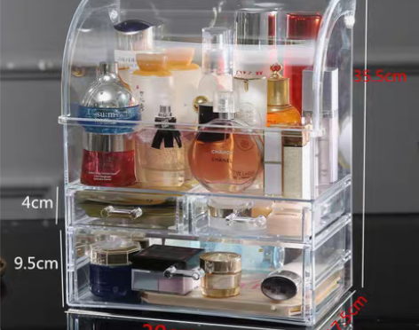 转卖网红化妆品收纳盒透明亚克力梳妆台口红护...