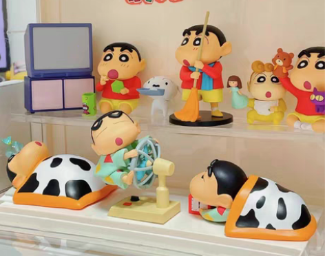 包邮蜡笔小新日常系列盲盒手办可爱确认款公仔...