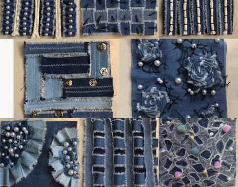 包邮面料再造。面料改造，牛仔布面料设计，牛...