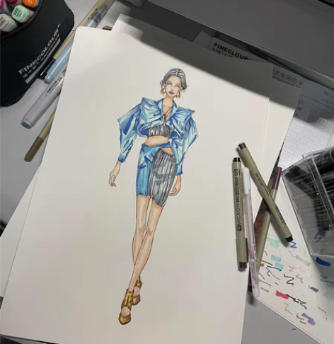 代画服装效果图/手绘/版绘 可代画 临摹/...