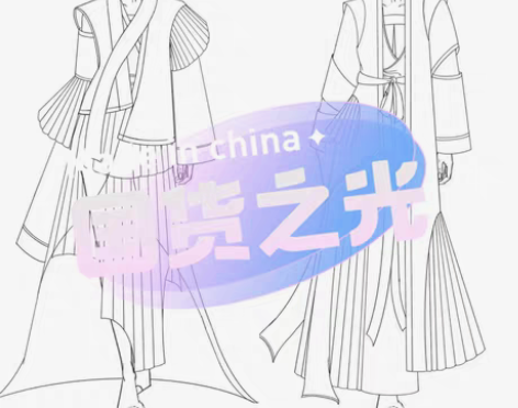 ps 服装效果图线稿定制 大廓形/旗袍中国...