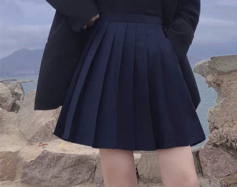 转卖百褶短裙大摆显瘦高腰a字裙百搭显高棉质...