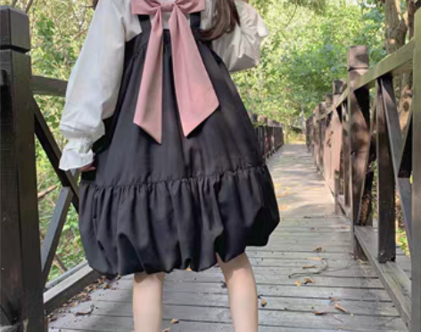 转卖兜兜喵 原创设计花苞裙背心裙 日系软妹...