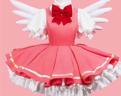 转卖火花动漫魔卡少女樱cos服小樱cos红...