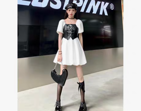 转卖松本丧丧假两件花苞裙女收腰2021夏季...