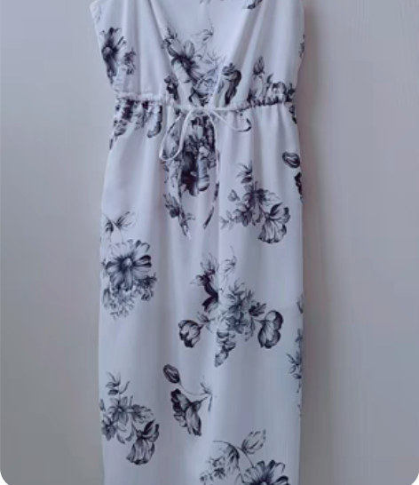 包邮coco deal水墨丹青吊带连衣裙 ...