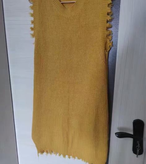 2022早秋新款羊毛圆领背心连衣裙 内搭白...