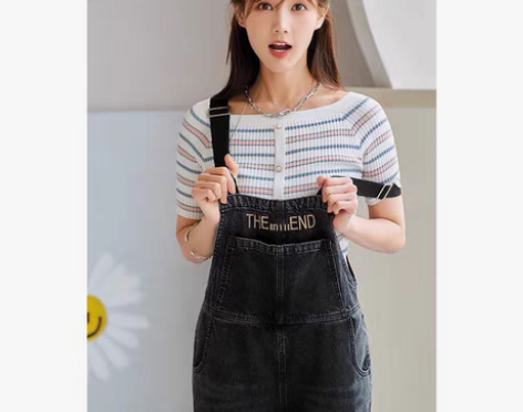 转卖DuoYi/朵以 背带牛仔裤 感兴趣的...