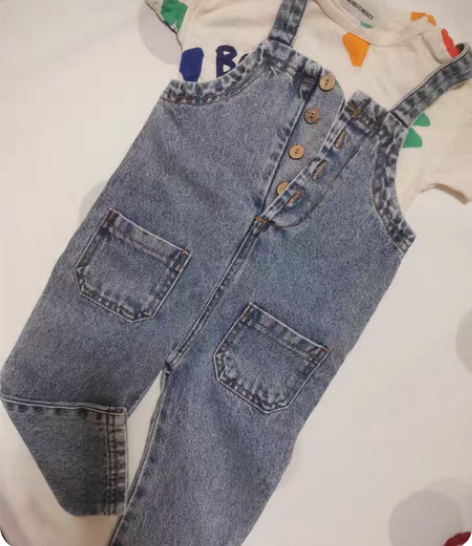 包邮play up 背带牛仔裤 18M全新...