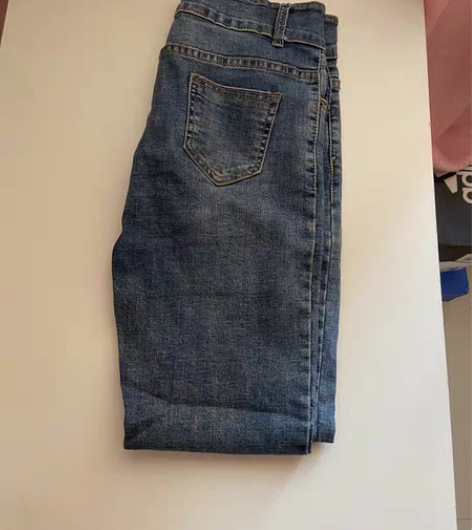 包邮几乎全新的蓝色牛仔铅笔裤～这个颜色很正...