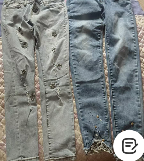 包邮铅笔裤女士牛仔有弹力。适合75斤至96...