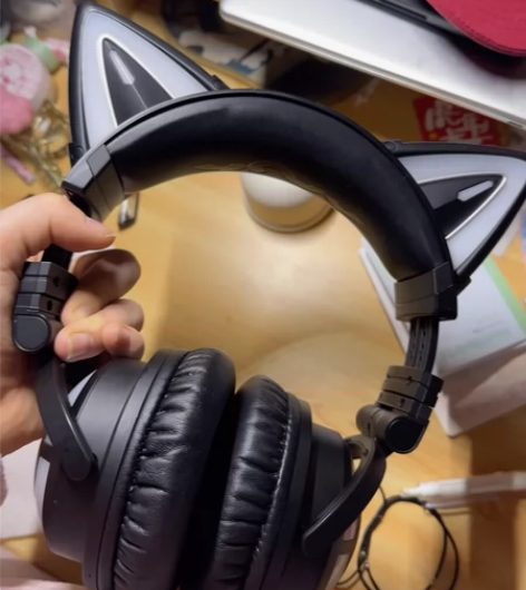 【烈儿宝贝直播间】妖舞猫耳耳机3g头戴式蓝...