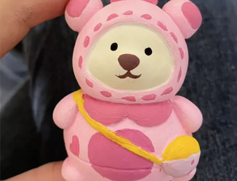 石膏娃娃背包熊白胚10个＋12色颜料＋调色...