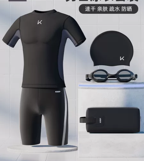 Keep男士泳衣泳裤套装2022新款上衣男...