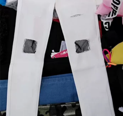 白色长裤XL两条，裤长87，不拉伸臀围38...