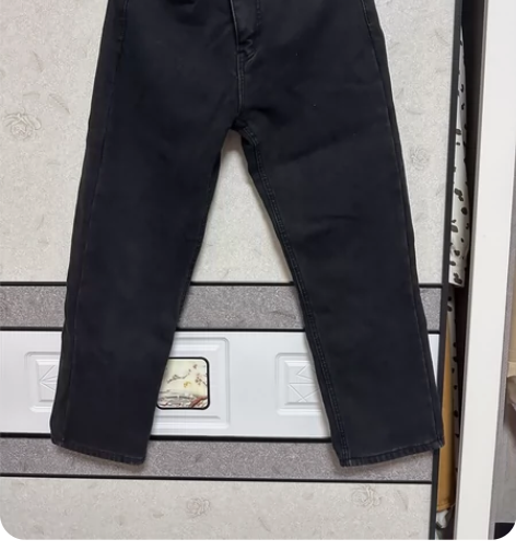 直筒牛仔裤女，高腰显瘦宽松阔腿裤，加绒，建...