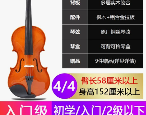 初学小提琴V601成人儿童学生初学者入门启...