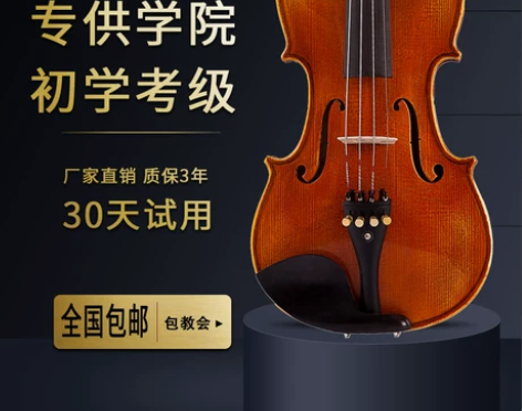 ?星匠手工实木小提琴初学者成人专业考级演奏...