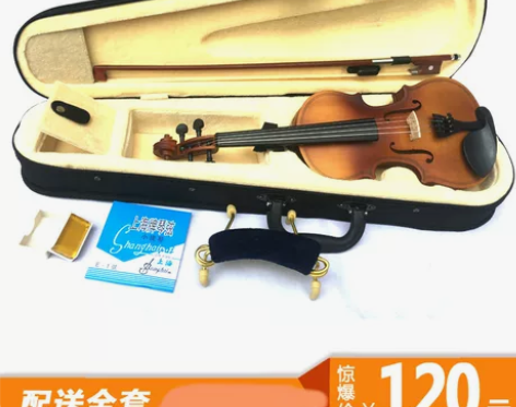 初学者儿童小提琴 成人小提琴粉红 白色小提...