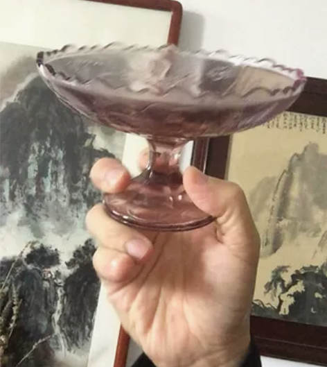 七十年代龙凤喜字玻璃盘，当年结婚必备款，放...