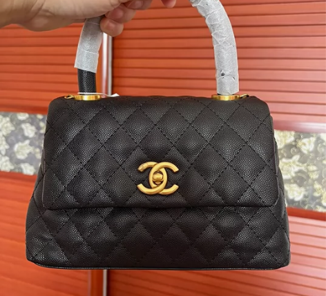 全新黑色鱼子酱纹憨豆小号 感兴趣的话点“我...