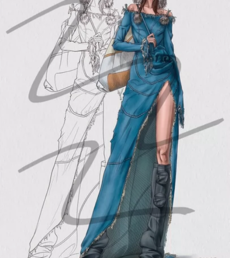 服装设计效果图/款式图/线稿（可接急单） ...